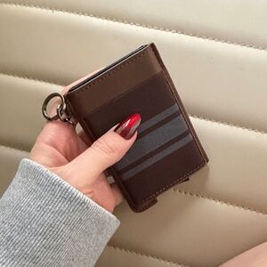 Brown and Gray Men's Wallet card pop up holder